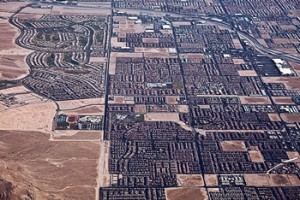 aerial view of tract homes in Las Vegas
